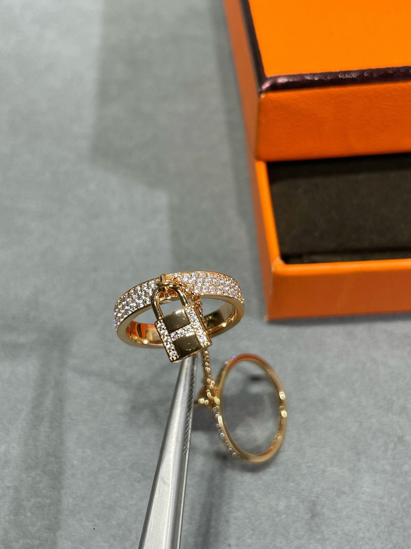 [Lumi Jewellery]HM KELLY CLOCHETTE DOUBLE RING IN  WITH DIAMONDS
