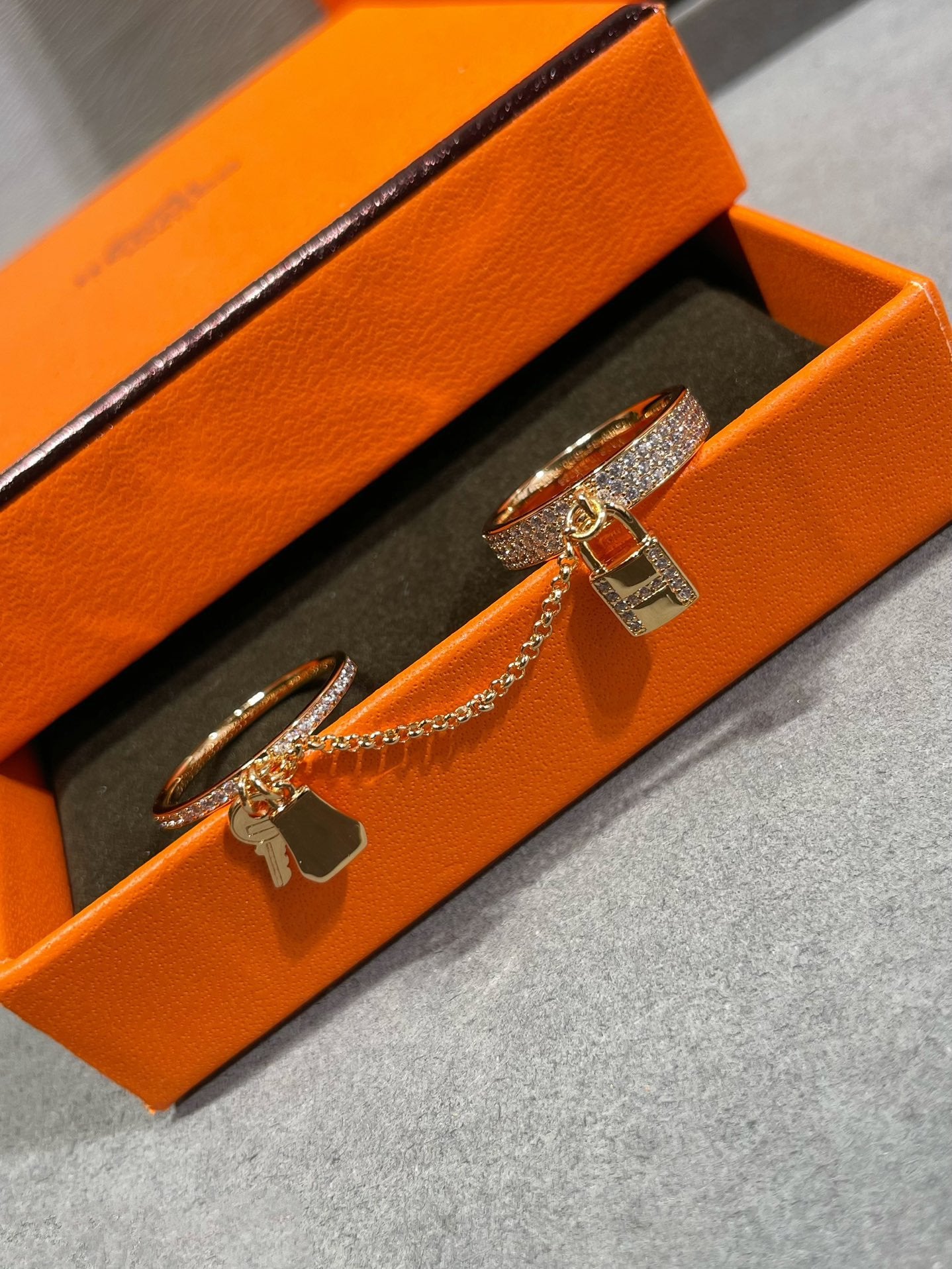 [Lumi Jewellery]HM KELLY CLOCHETTE DOUBLE RING IN  WITH DIAMONDS
