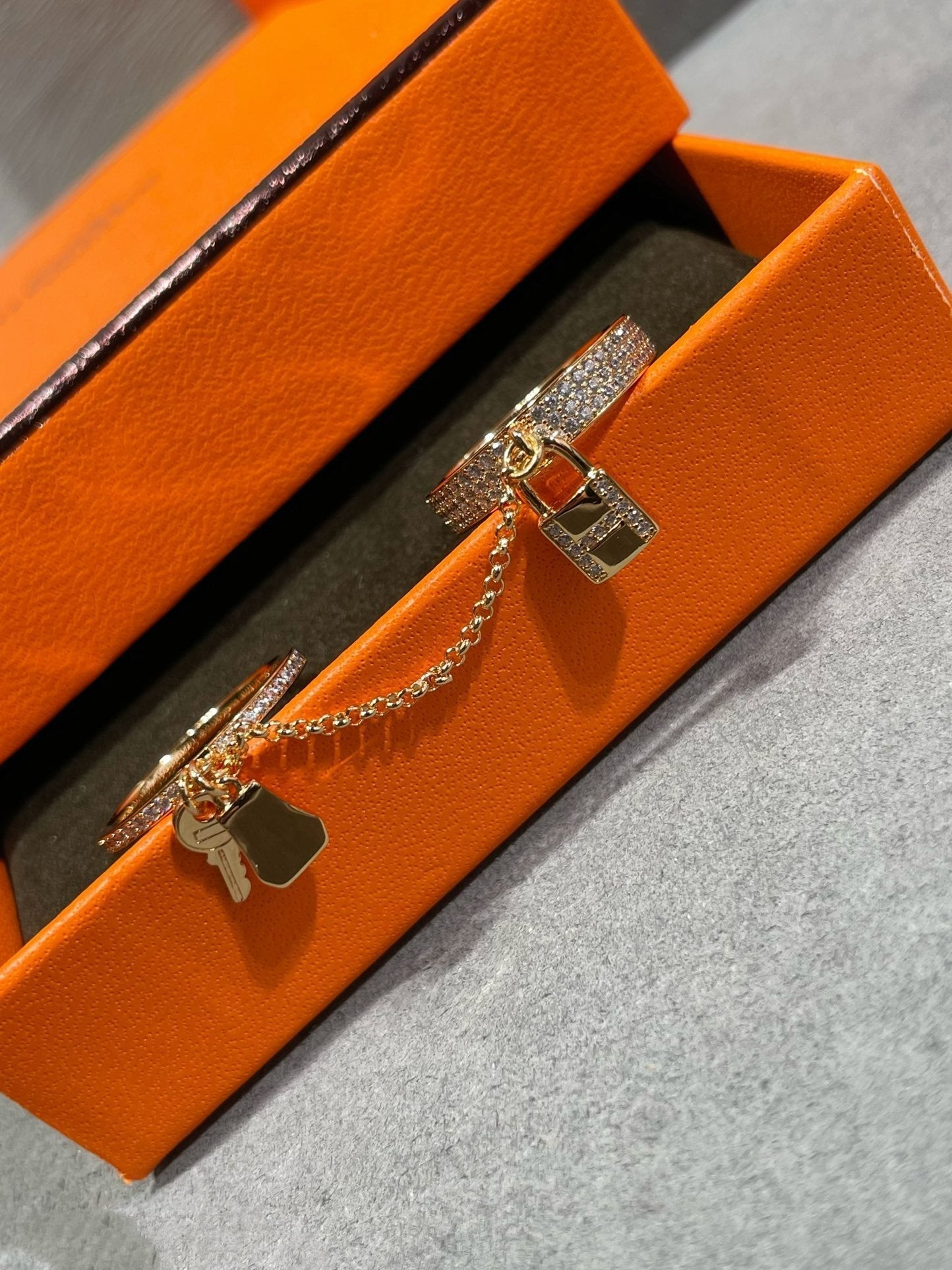 [Lumi Jewellery]HM KELLY CLOCHETTE DOUBLE RING IN  WITH DIAMONDS