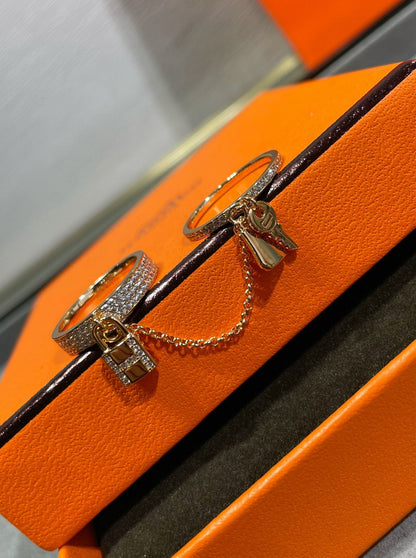[Lumi Jewellery]HM KELLY CLOCHETTE DOUBLE RING IN  WITH DIAMONDS