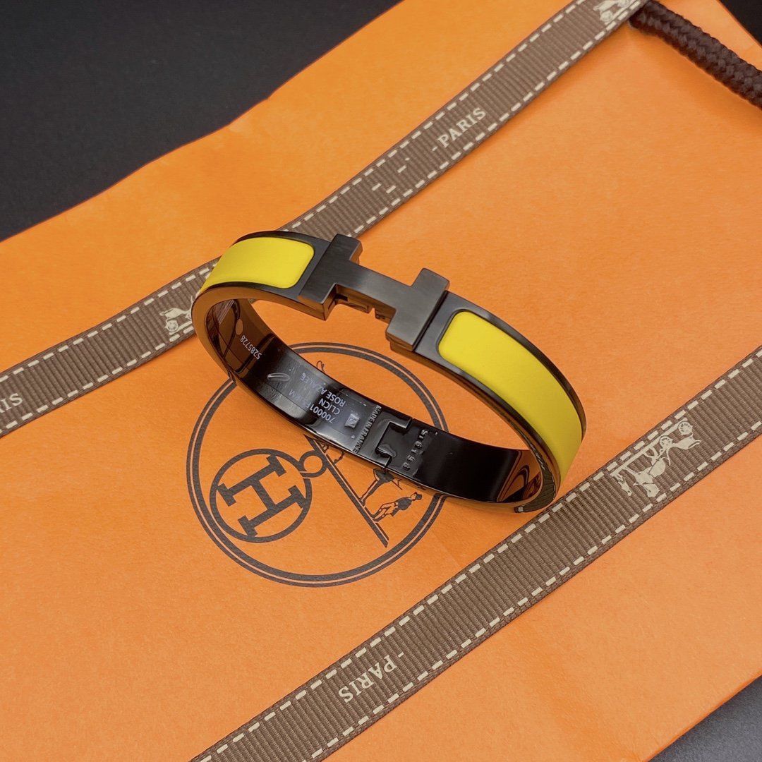 [Lumi Jewellery]CLIC HM SO BLACK YELLOW BRACELET
