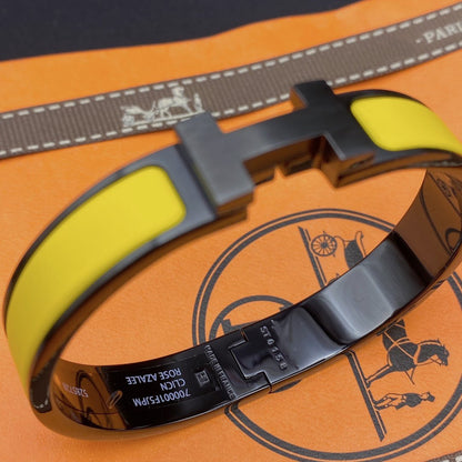 [Lumi Jewellery]CLIC HM SO BLACK YELLOW BRACELET
