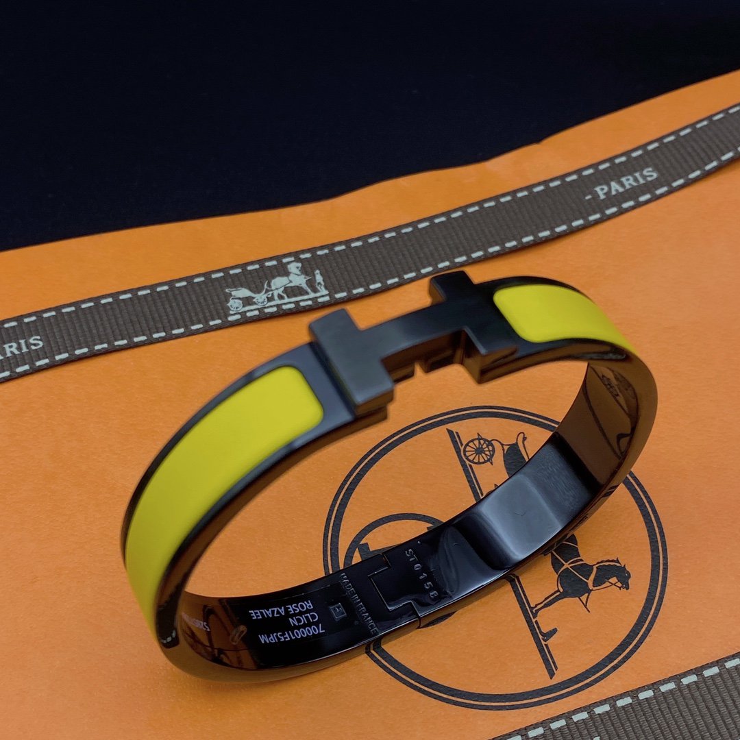 [Lumi Jewellery]CLIC HM SO BLACK YELLOW BRACELET