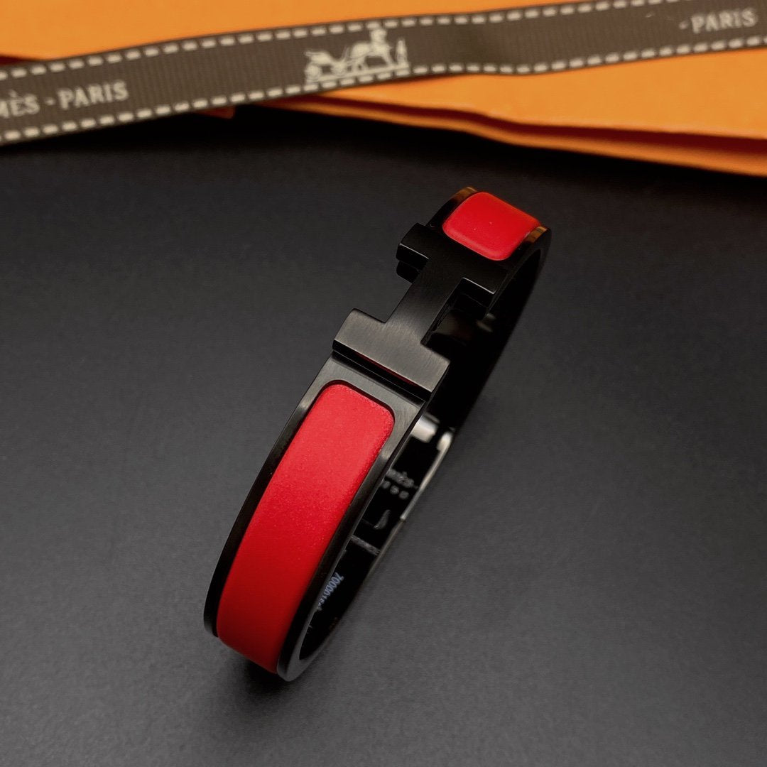 [Lumi Jewellery]CLIC HM SO BLACK RED BRACELET