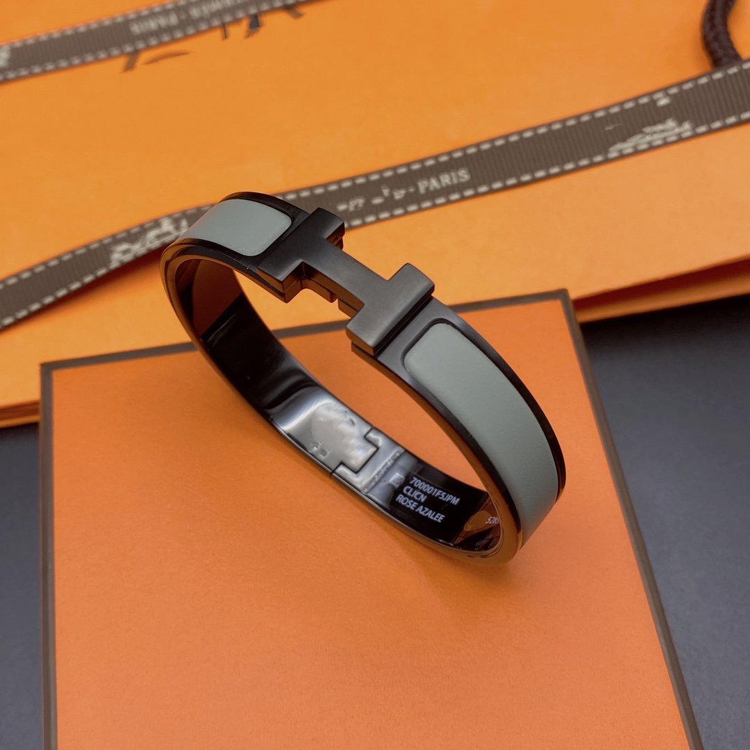 [Lumi Jewellery]CLIC HM SO BLACK GREY BRACELET