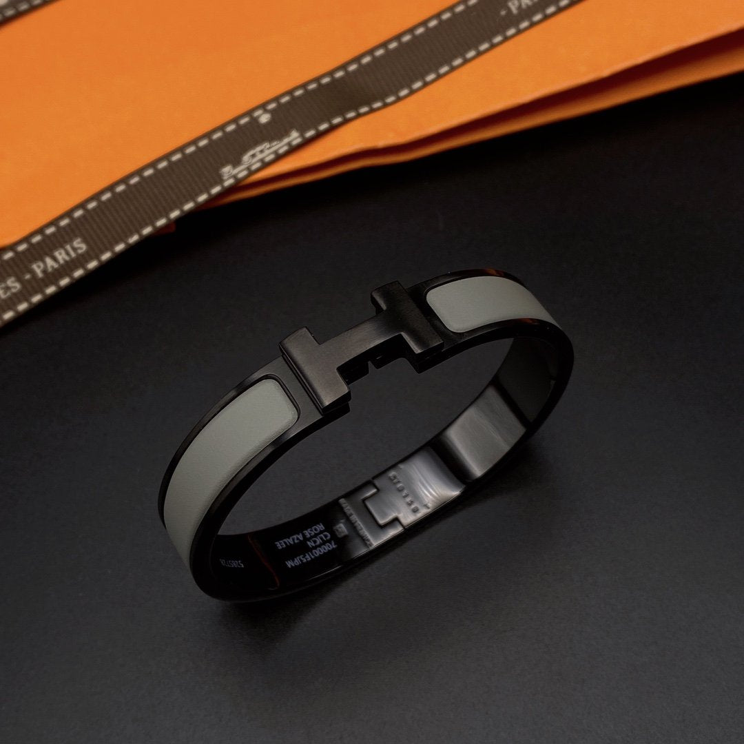 [Lumi Jewellery]CLIC HM SO BLACK GREY BRACELET