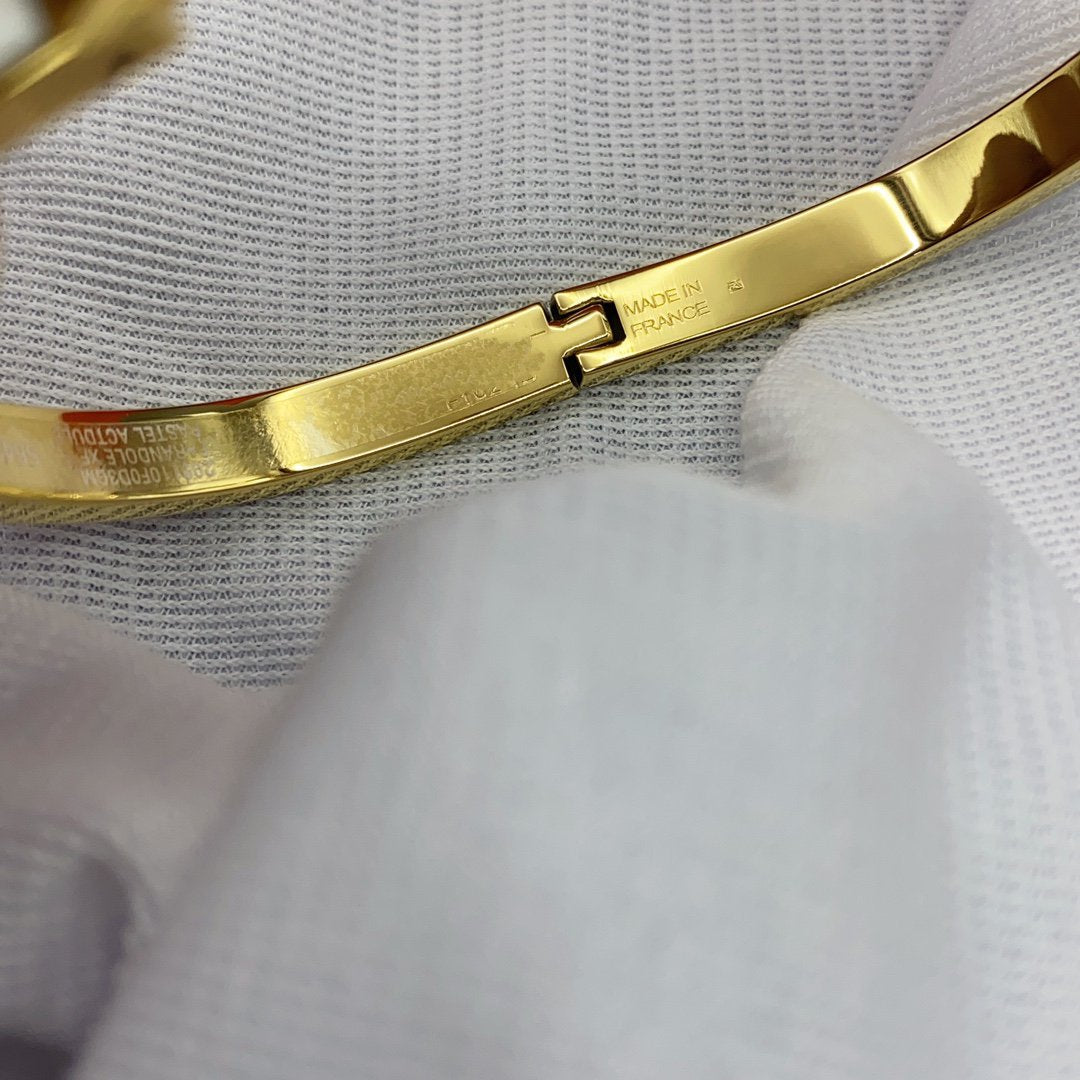 [Lumi Jewellery]CLASSIC HM CLIC WHITE 8MM ENAMEL BRACELET