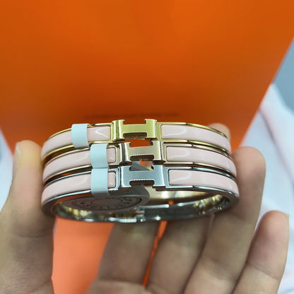 [Lumi Jewellery]CLASSIC HM CLIC  PINK 8MM ENAMEL BRACELET