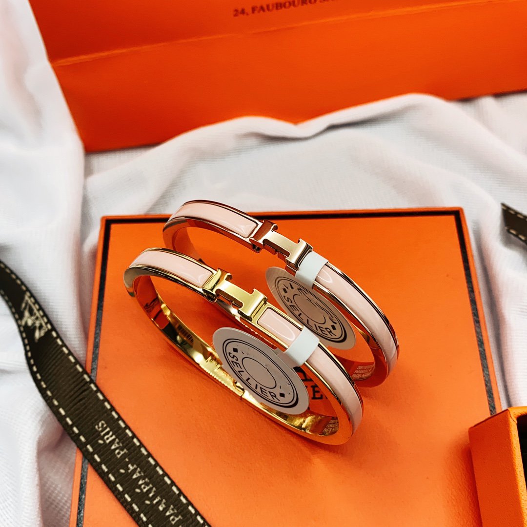 [Lumi Jewellery]CLASSIC HM CLIC  PINK 8MM ENAMEL BRACELET