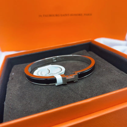 [Lumi Jewellery]CLASSIC HM CLIC BLACK 8MM ENAMEL BRACELET