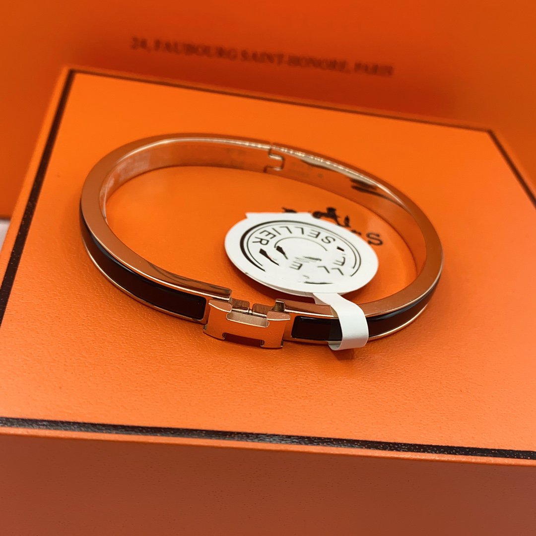 [Lumi Jewellery]CLASSIC HM CLIC BLACK 8MM ENAMEL BRACELET