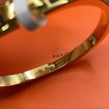 [Lumi Jewellery]CLASSIC HM CLIC BLACK 8MM ENAMEL BRACELET