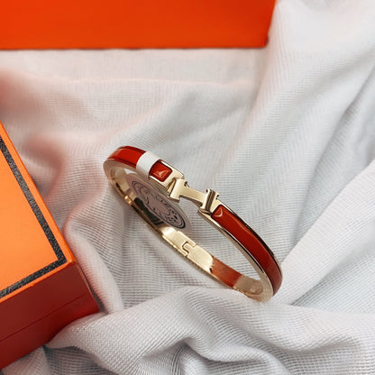 [Lumi Jewellery]CLASSIC HM CLIC RED 8MM ENAMEL BRACELET