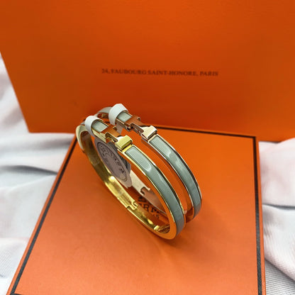 [Lumi Jewellery]CLASSIC HM CLIC GREEN 8MM ENAMEL BRACELET