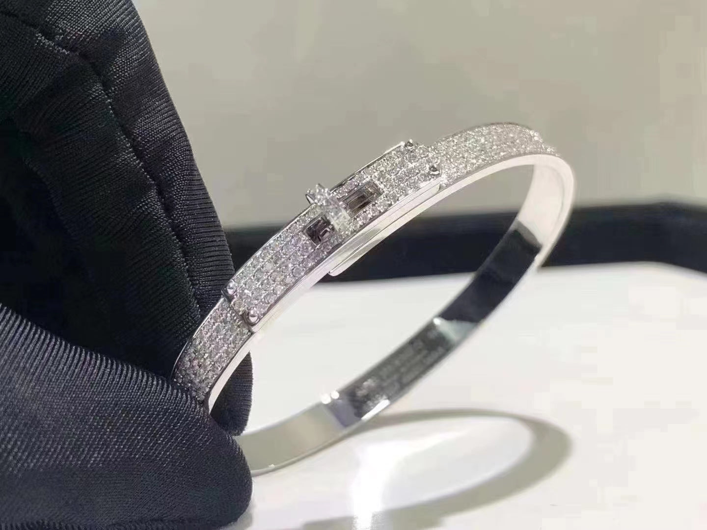 [Lumi Jewellery]HM KELLY BRACELET IN SILVER AND FULL PAVE DIAMOND