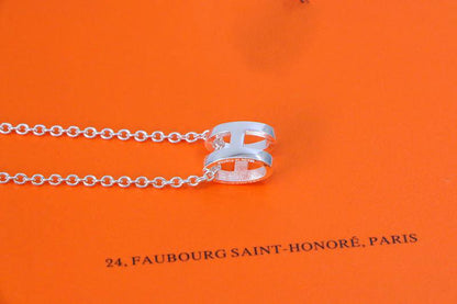 [Lumi Jewellery]HM NECKLACE H LETTER OVAL SERIES