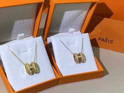 [Lumi Jewellery]HM CLIC YELLOW ENAMEL GOLD NECKLACE