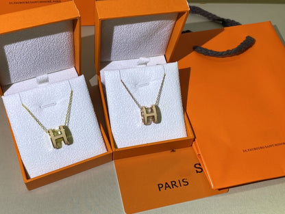 [Lumi Jewellery]HM CLIC YELLOW ENAMEL GOLD NECKLACE