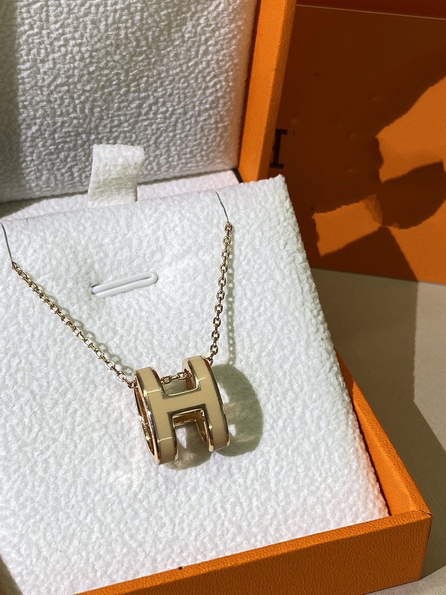 [Lumi Jewellery]HM CLIC YELLOW ENAMEL GOLD NECKLACE