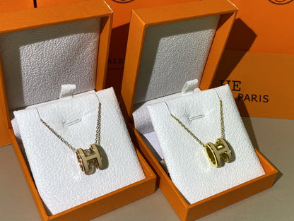 [Lumi Jewellery]HM CLIC YELLOW ENAMEL GOLD NECKLACE