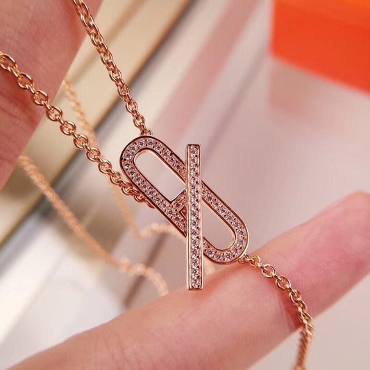 [Lumi Jewellery]HM FIRE PIG NOSE NECKLACE TRENDY STREET