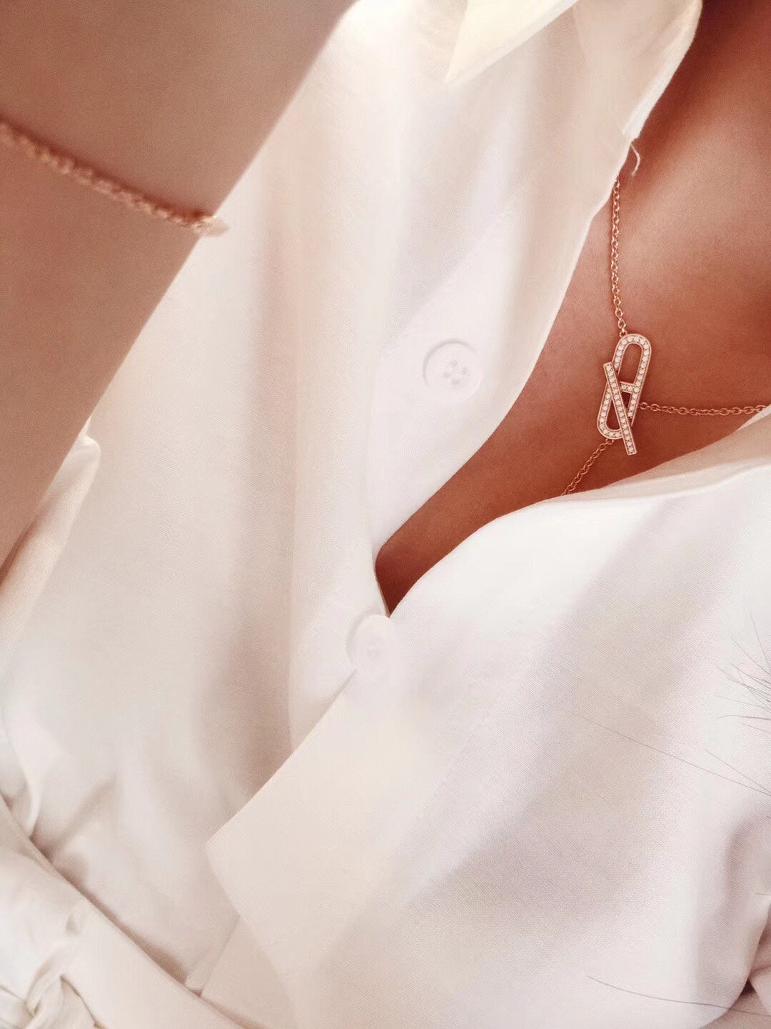 [Lumi Jewellery]HM FIRE PIG NOSE NECKLACE TRENDY STREET