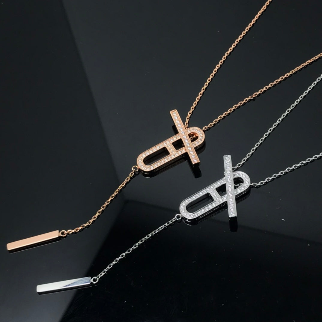 [Lumi Jewellery]HM NECKLACE PLATINUM ROSE GOLD DIAMOND