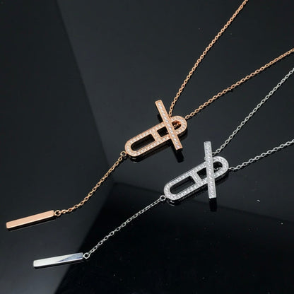 [Lumi Jewellery]HM NECKLACE PLATINUM ROSE GOLD DIAMOND