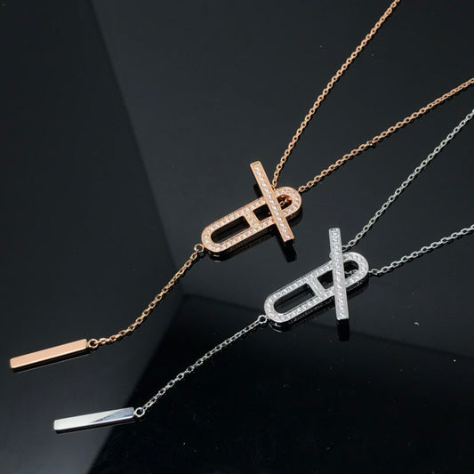 [Lumi Jewellery]HM NECKLACE PLATINUM ROSE GOLD DIAMOND