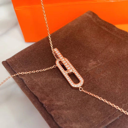 [Lumi Jewellery]HM NECKLACE PLATINUM ROSE GOLD DIAMOND