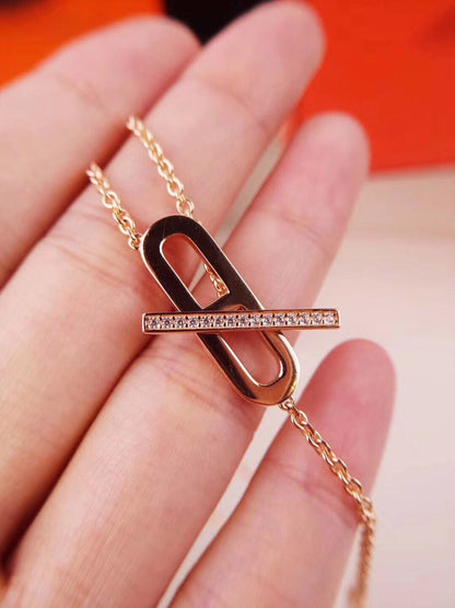 [Lumi Jewellery]HM NECKLACE PLATINUM ROSE GOLD DIAMOND
