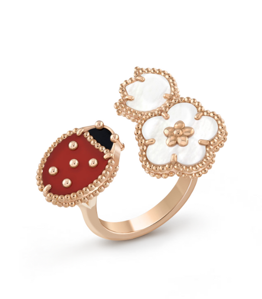 [Lumi Jewellery]LUCKY 3 MOTIF ROSE GOLD RING