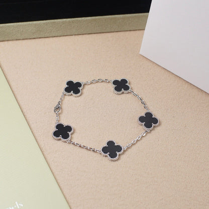 [Lumi Jewellery] CLOVER 5 MOTIF ONYXS BRACELET COLLECTION