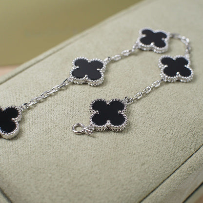 [Lumi Jewellery] CLOVER 5 MOTIF ONYXS BRACELET COLLECTION