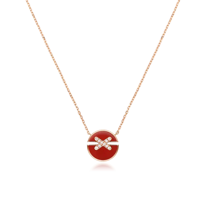 [Lumi Jewellery]JEUX DE ROSE GOLD DIAMOND NECKLACE