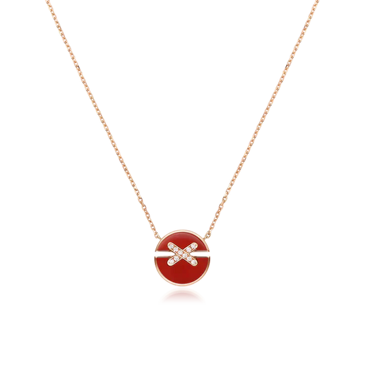 [Lumi Jewellery]JEUX DE ROSE GOLD DIAMOND NECKLACE