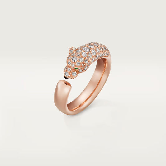[Lumi Jewelery]PANTHERE HALF DIAMOND SMALL RING