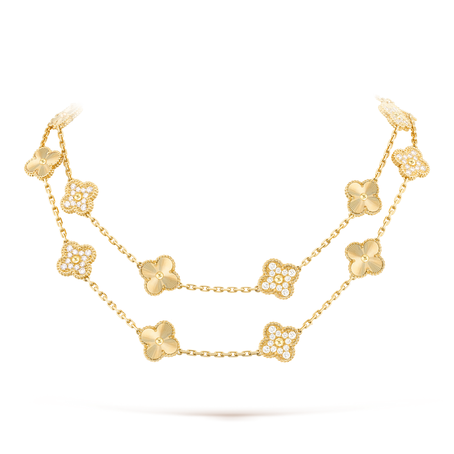 [Lumi Jewellery]CLOVER 20 MOTIFS LASER DIAMOND NECKLACE