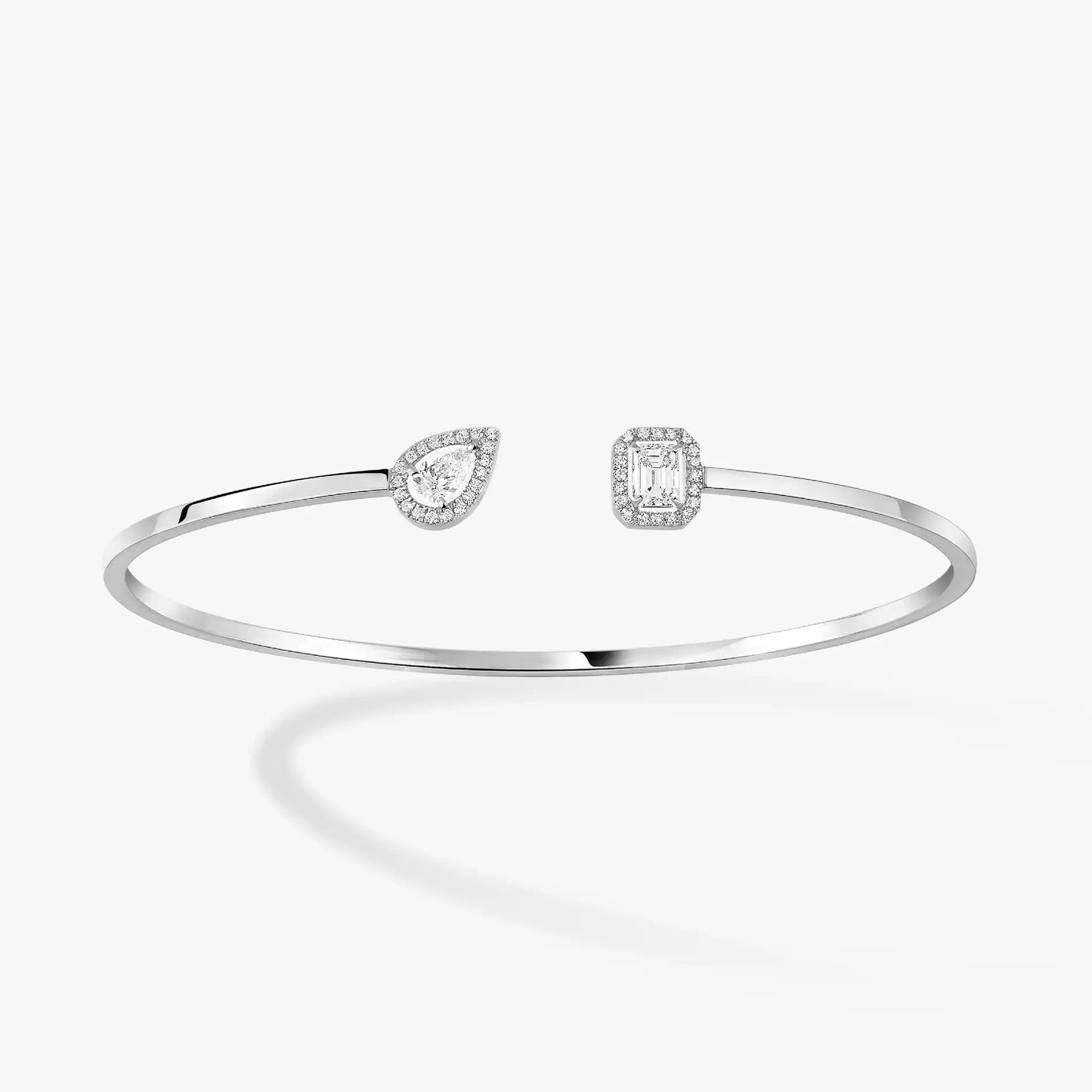 [Lumi]JONC FLEX MY TWIN TOI & MOI SILVER DIAMOND BRACELET