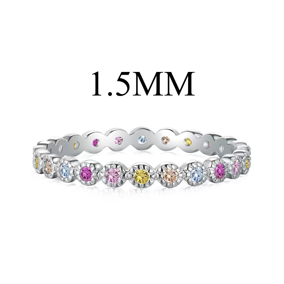 [Lumi Jewellery]Radiant Sparkling Round Cut Daily Ring