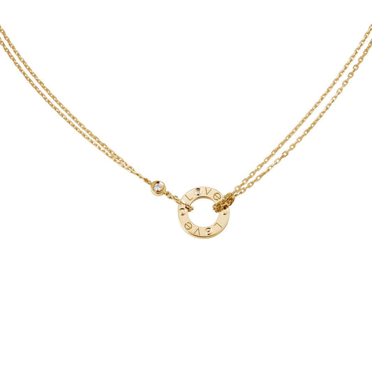 [Lumi Jewelery]LOVE NECKLACE 16MM 2 DIAMONDS