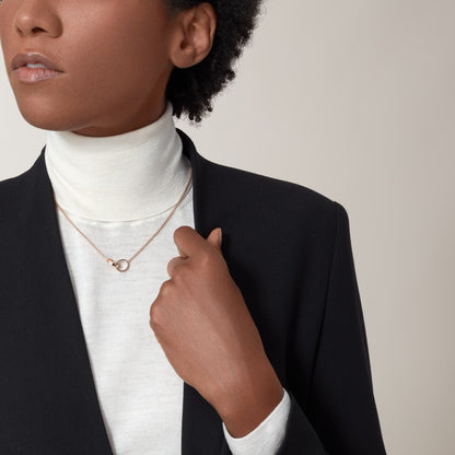 [Lumi Jewelery]LOVE DOUBLE RING NECKLACE