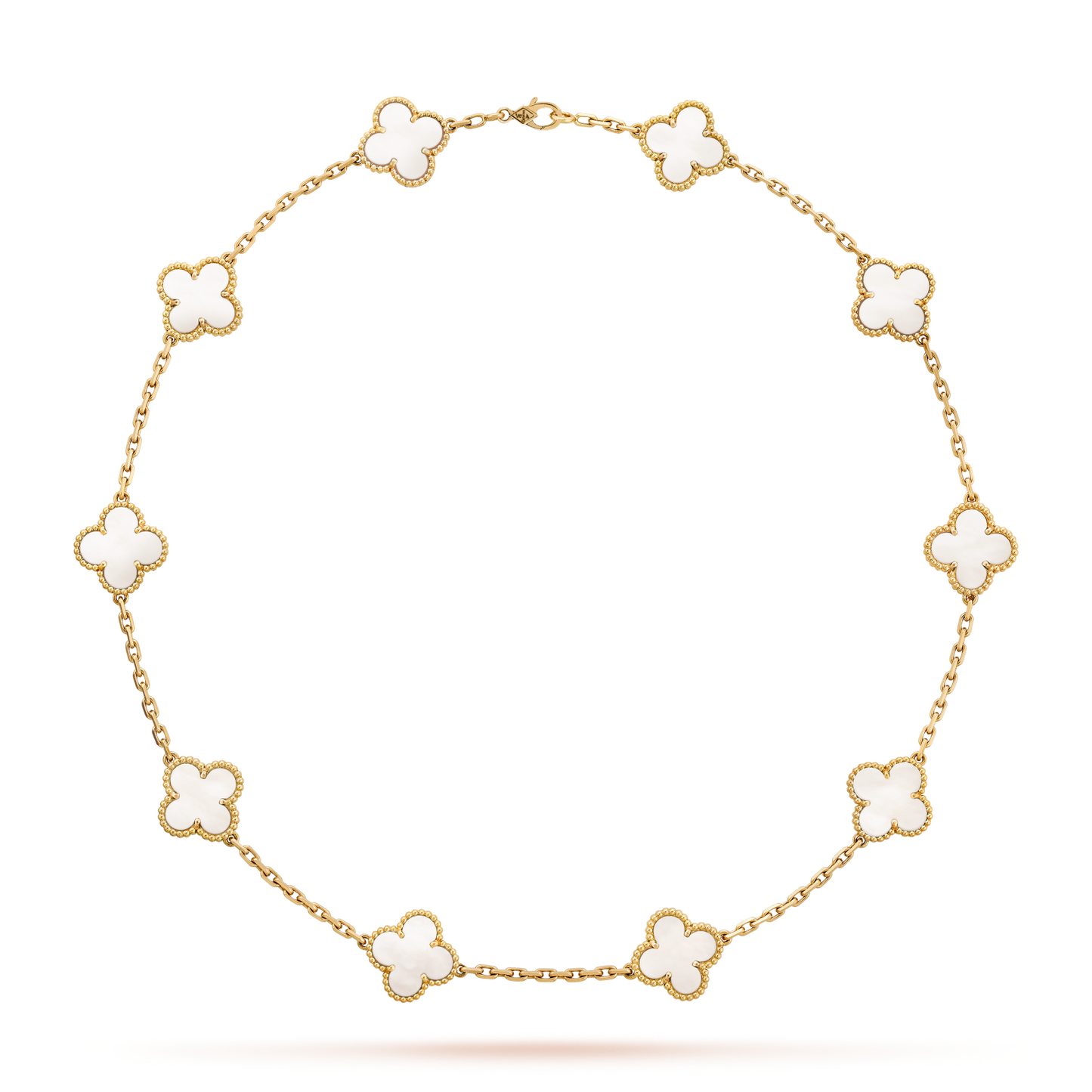 [Lumi Jewellery]CLOVER 10 MOTIFS WHITE MOTHER OF PEARL NECKLACE