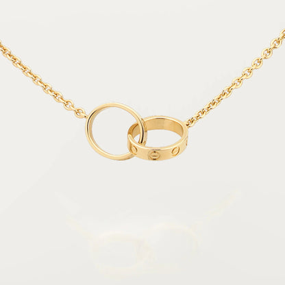 [Lumi Jewelery]LOVE DOUBLE RING NECKLACE