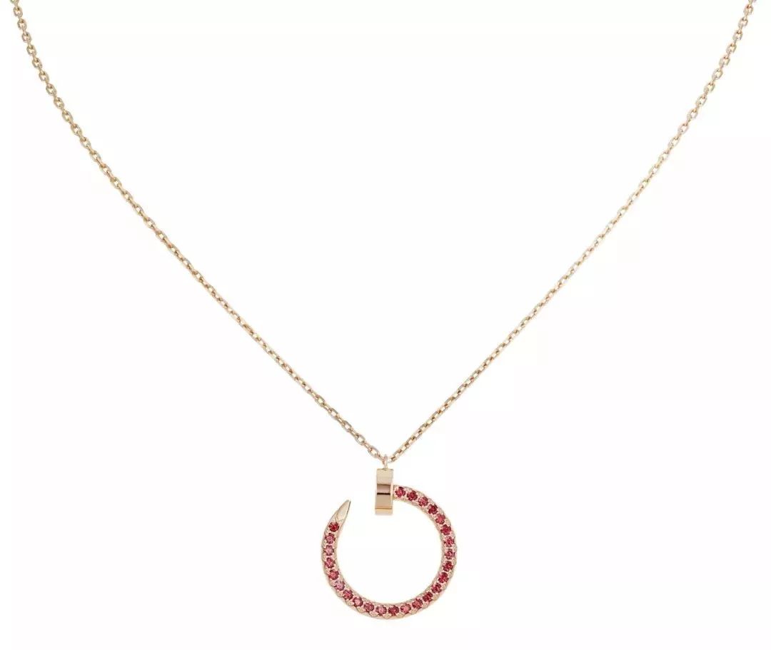 [Lumi Jewellery]JUSTE NECKLACE GOLD RED DIAMONDS
