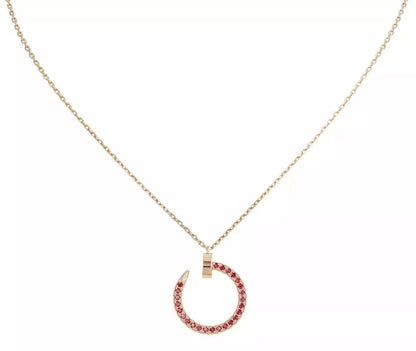 [Lumi Jewellery]JUSTE NECKLACE GOLD RED DIAMONDS