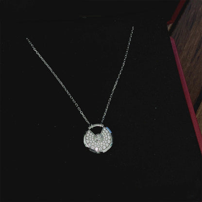 [Lumi Jewellery]AMULETTE SILVER FULL DIAMOND NECKLACE