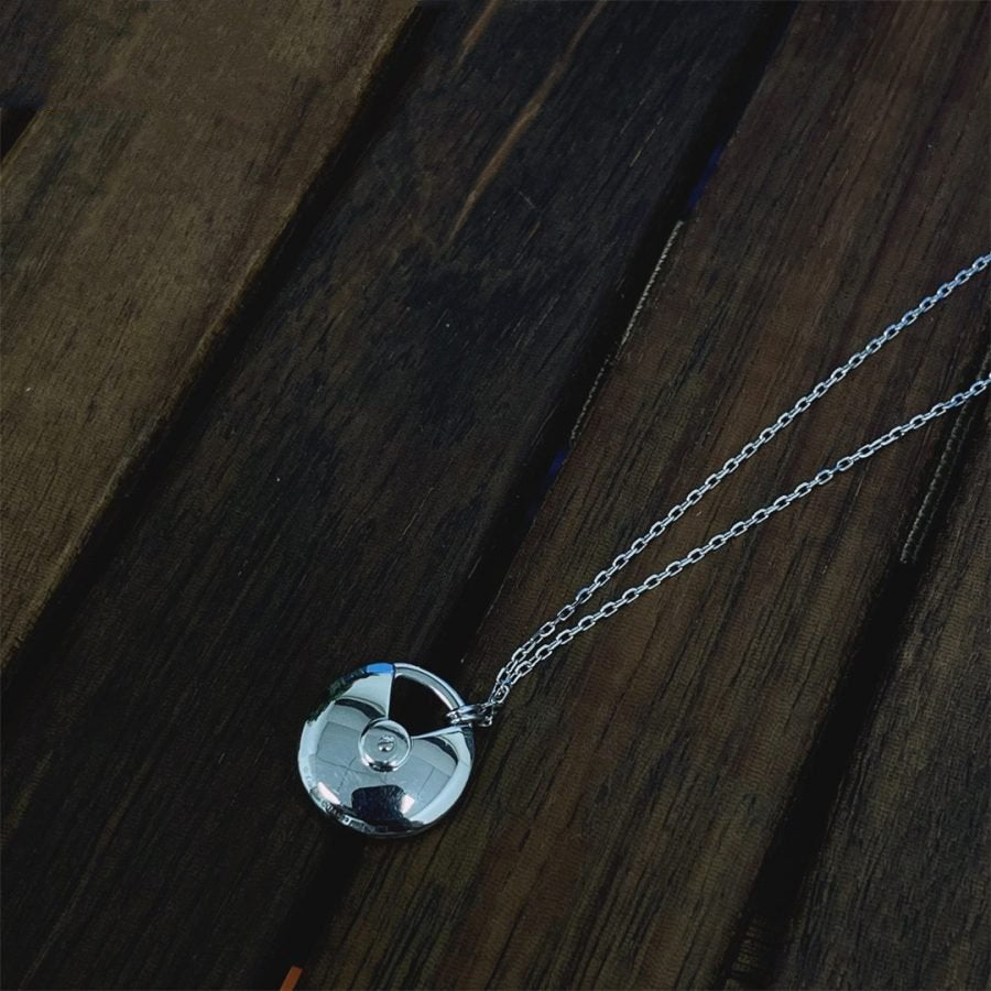 [Lumi Jewellery]AMULETTE SILVER FULL DIAMOND NECKLACE