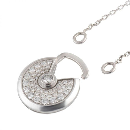 [Lumi Jewellery]AMULETTE SILVER FULL DIAMOND NECKLACE