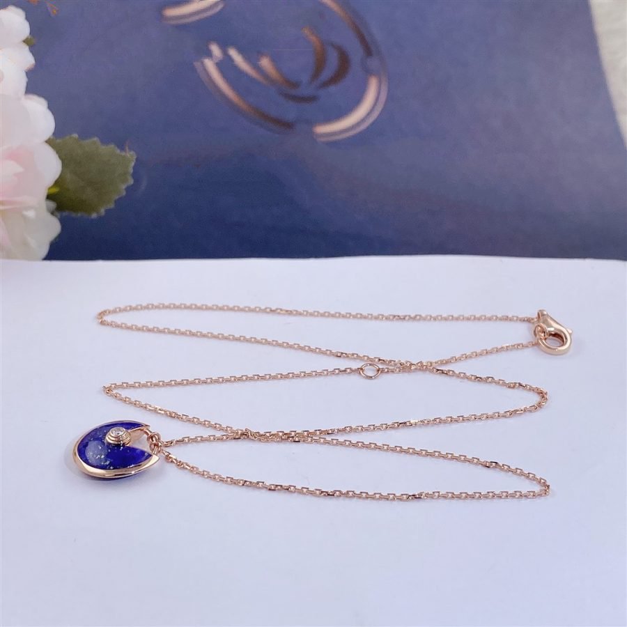 [Lumi Jewellery]AMULETTE ROSE GOLD AGATE NECKLACE